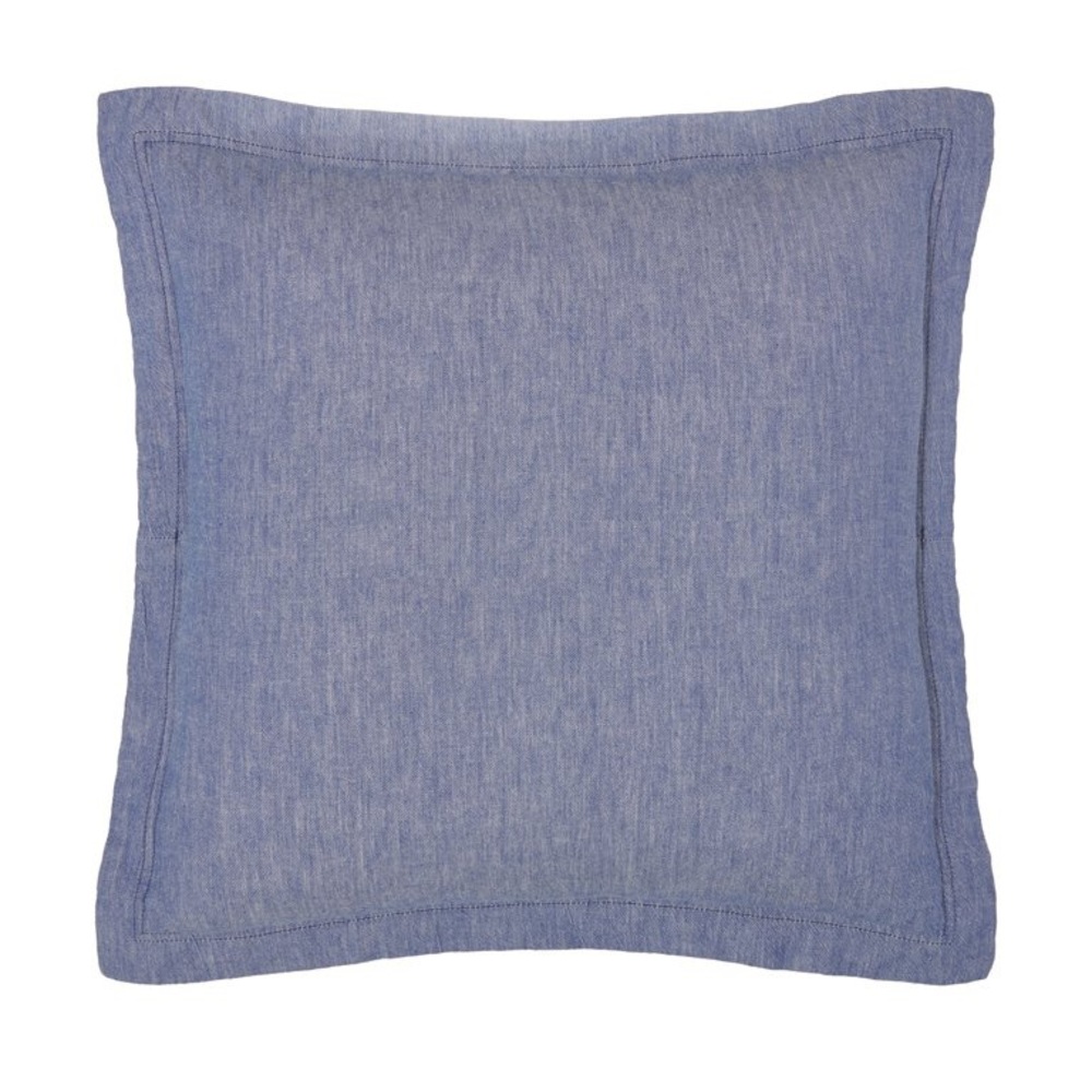 Gap Home Washed Denim Decorative Square Throw Pillow Dark Blue 18" x 18" NEW